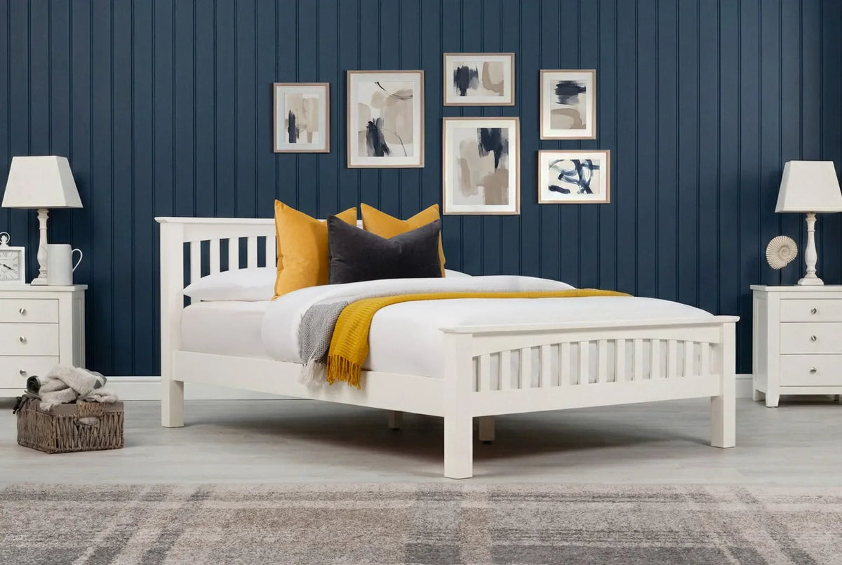 Barnes Super King Bed Frame in Soft White