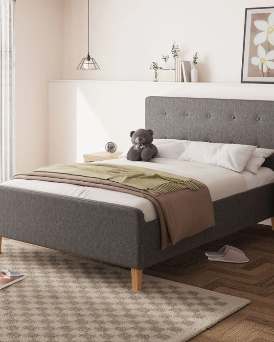 Bayswater ottoman bed frame in dark grey fabric