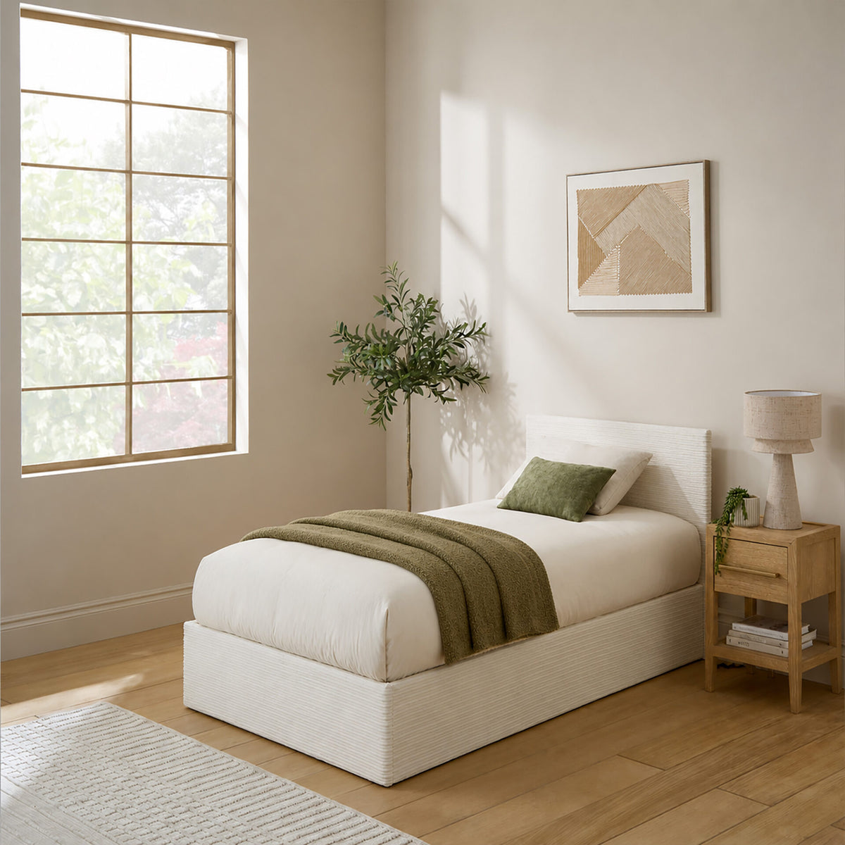 Hackney Corduroy Ottoman Bed Frame