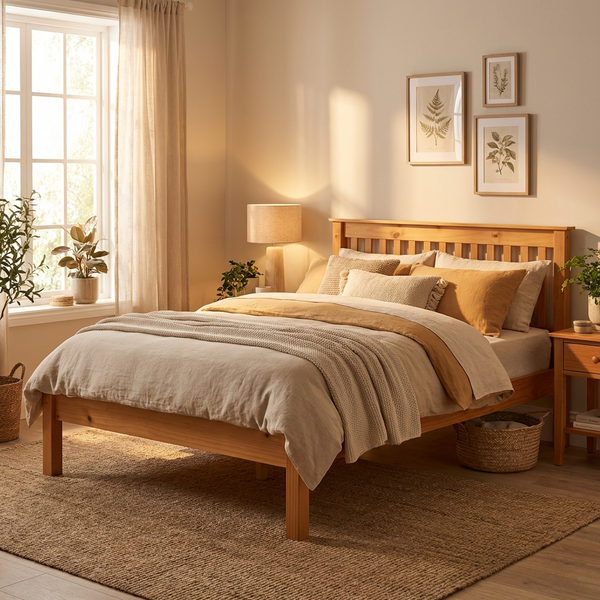 Monaco Wooden Bed Frame, view 3