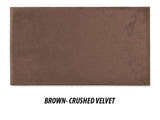 Crushed Velvet fabric in brown, the swatch for this divan base