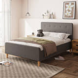 Bayswater ottoman bed frame in dark grey fabric