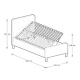 Bayswater ottoman bed frame in dark grey fabric, view 2