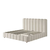 Muswell Bouclé Bubble Bed with Hydraulic Ottoman Storage, on its own, without a mattress