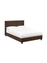 Julian Bowen Aylen chocolate velvet bed on a white background