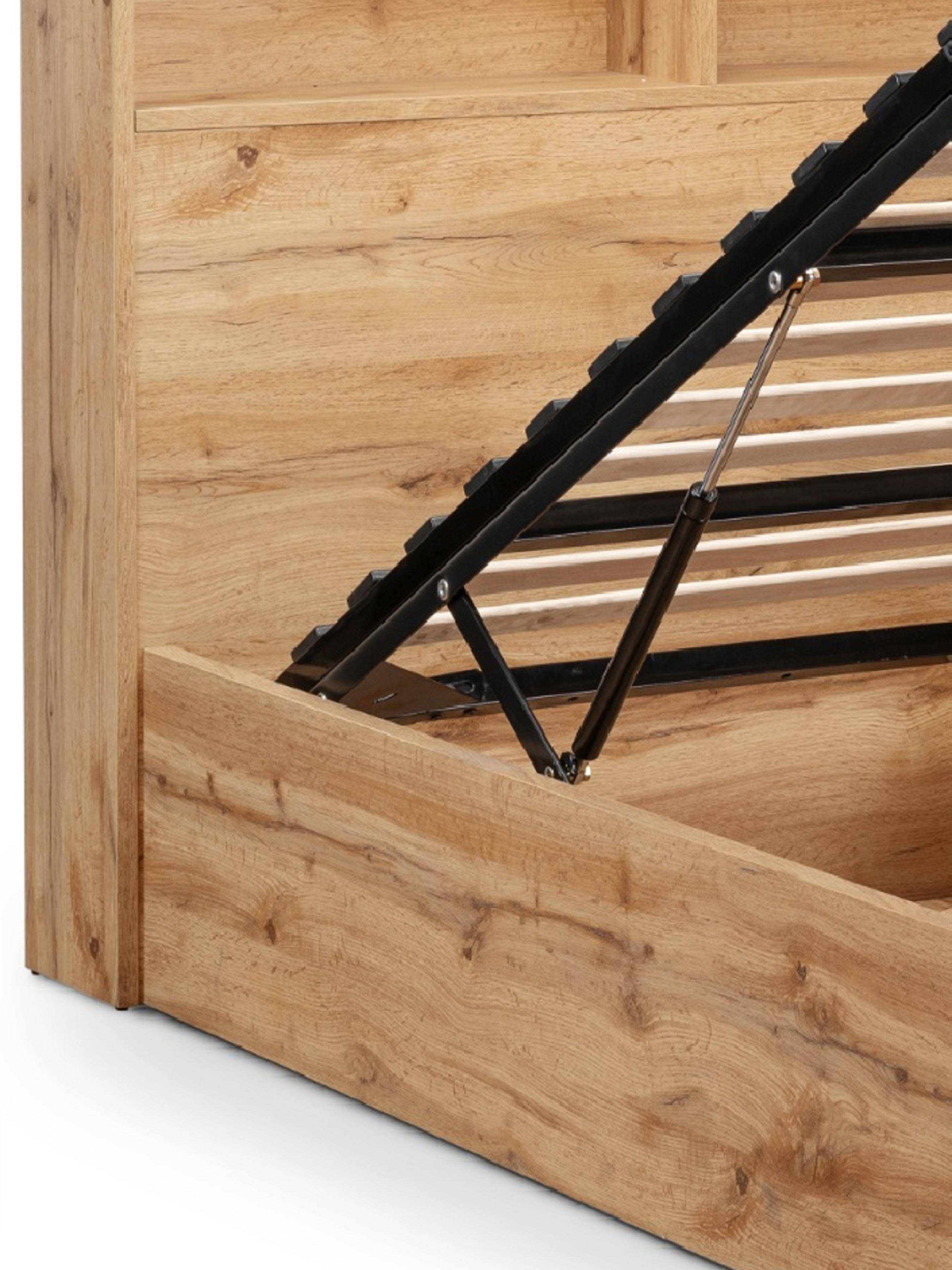 Bali ottoman bed: gas strut of the lift-up base, close up