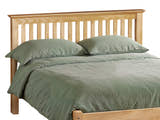 Julian Bowen Barcelona antique pine slatted headboard, close up