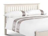 Julian Bowen Barcelona stone white slatted headboard, close up