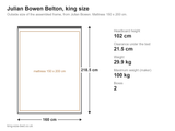 Julian Bowen Belton king size bed: dimensions diagram, 160 x 218.5 cm outside