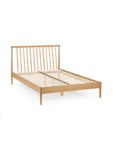 Belton oak bed frame without a mattress, showing the slats