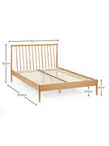 Julian Bowen Belton king size spindle bed with its dimensions