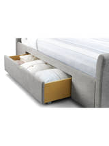 Capri bed storage drawers, close up