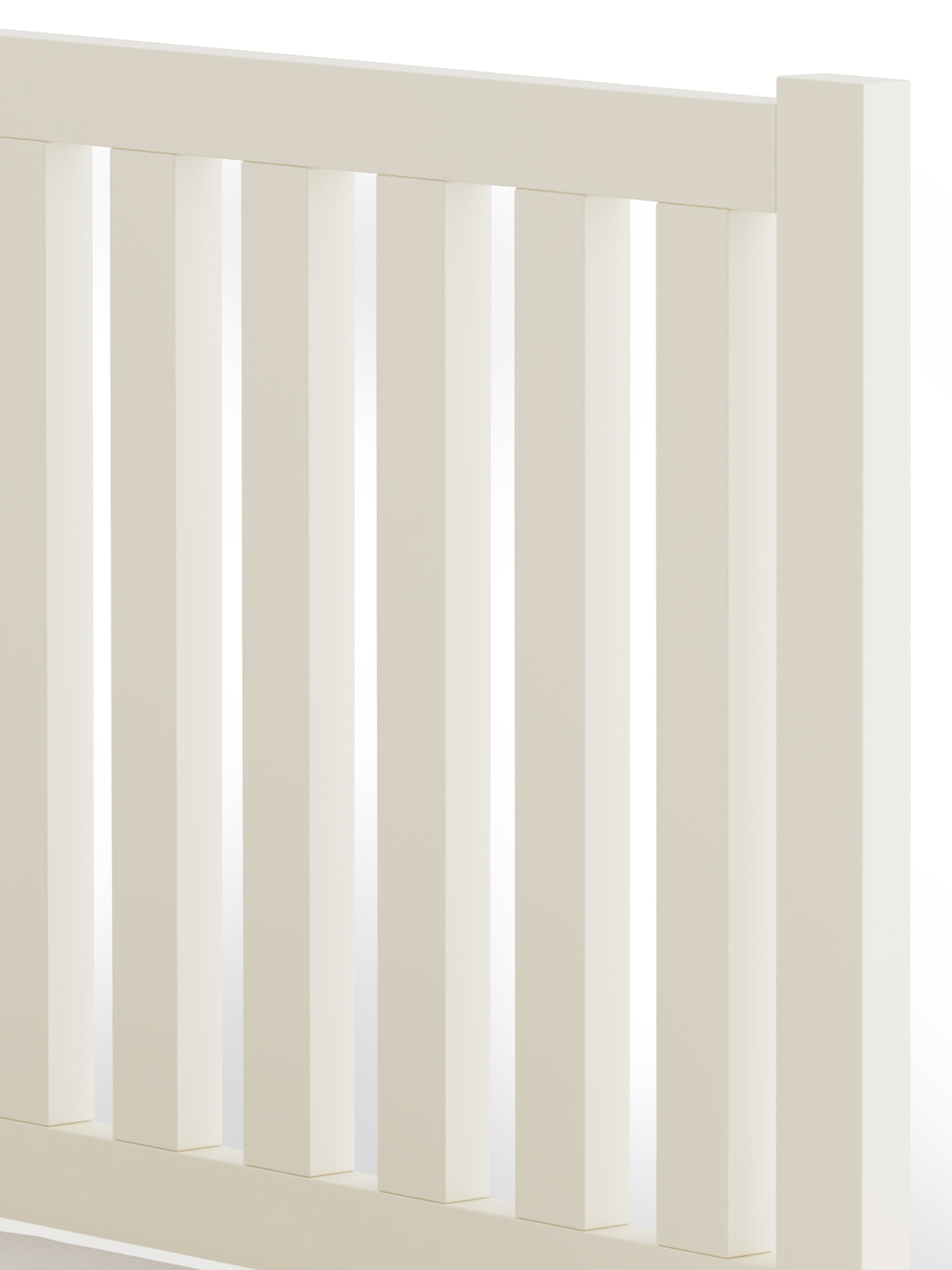 Coxmoor bed: ivory slatted headboard, close up