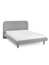 Julian Bowen Hannah grey boucle bed on a white background