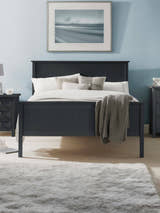 Julian Bowen Maine anthracite bed in a bedroom with light blue walls
