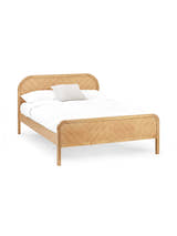 Julian Bowen Milo light oak bed on a white background
