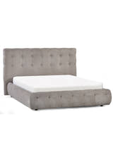 Julian Bowen Odette light taupe bed with a mattress, on a white background