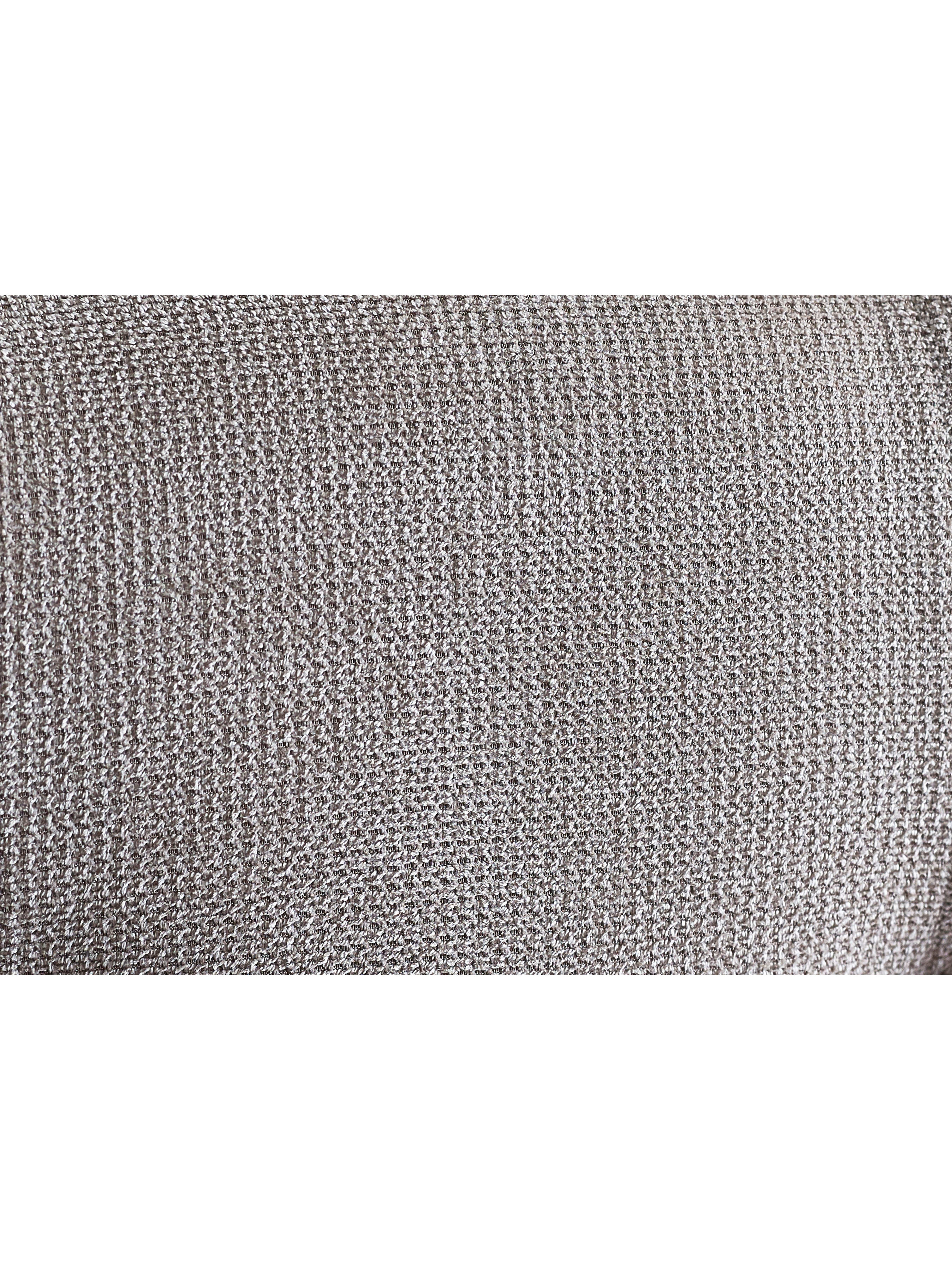Odette bed: light taupe chenille fabric, close up