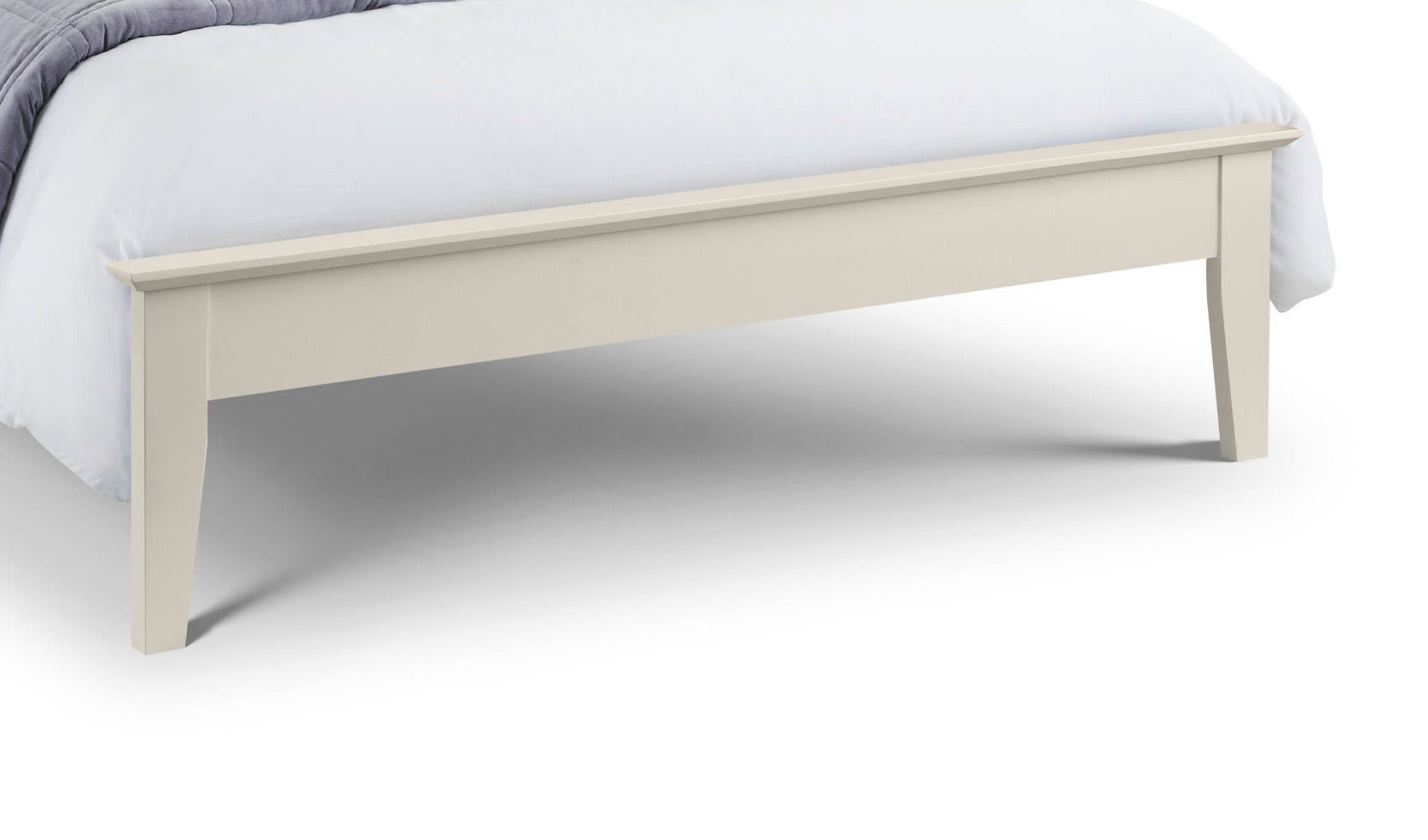 Julian Bowen Salerno ivory footend and tapered legs, close up