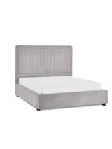 Julian Bowen Savannah grey chenille bed on a white background