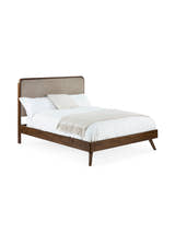 Julian Bowen Walden mid-century bed on a white background