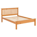 Balham low wooden bed in antique pine