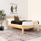 Mortlake wooden bed in solid pine, light finish
