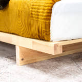 Barbican wooden bed, close-up of the frame