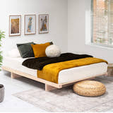 Barbican wooden bed in solid pine, white finish
