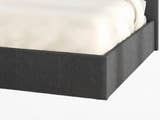 Close-up of the grey fabric on the corner of the Sydenham ottoman base