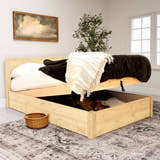 Eltham ottoman bed in solid pine, unfinished