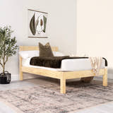 Mortlake wooden bed in solid pine, unfinished