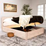 Eltham ottoman bed in solid pine, white finish
