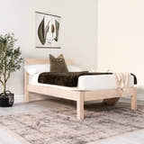 Mortlake wooden bed in solid pine, white finish